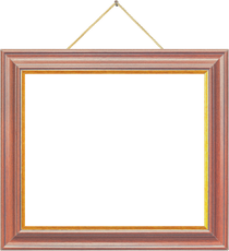 Cutout of Hanging Picture Frame